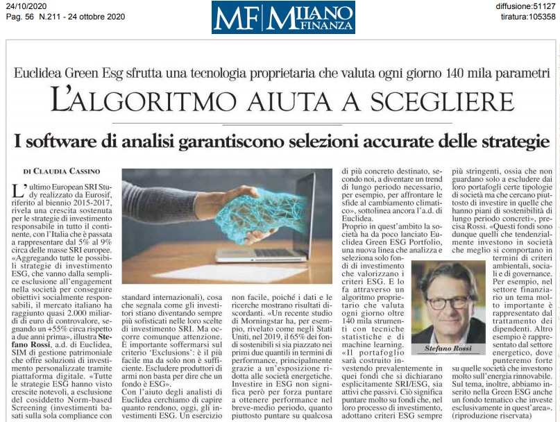 MilanoFinanza_Euclidea_Green_ESG