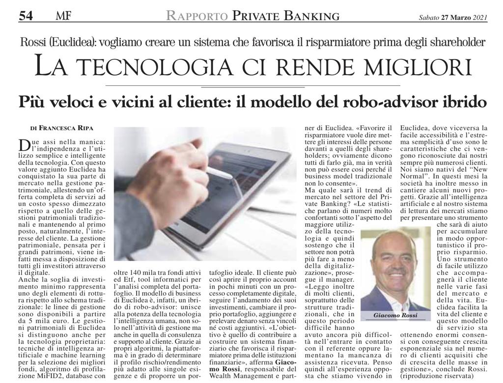 MilanoFinanza Euclidea_Giacomo_Rossi_2021-03-29